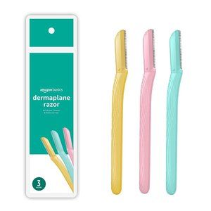 Amazon Basics Women's Multipurpose Exfoliating Dermaplaning Tool, Eyebrow Razor